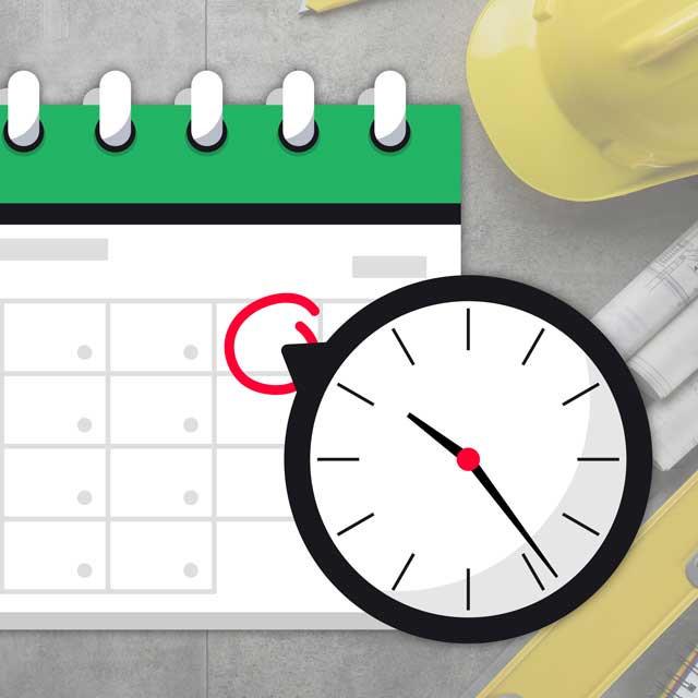 Zeitplanung und Erinnerungen für Bauleiter